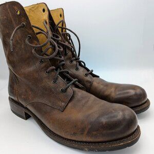 FRYE Men's Rogan Tall Lace-up Boots - Combat Style Rogan 87991 - 11 D US - Brown